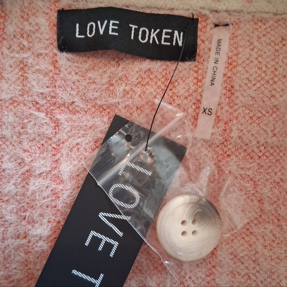 Love Token Beige Eve Button Down Coatigan Size XS - Picture 8 of 12